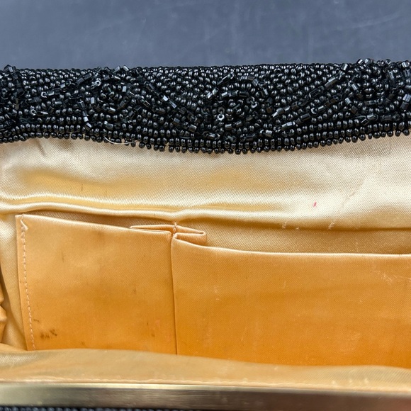 Vintage Walborg Black glass Beaded Satchel Japan - Picture 8 of 8